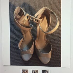 Ivanka Trump beige/nude Gladly ankle strap sandals